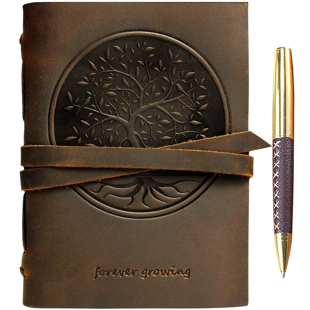 Sovereign-Gear Tree of Life Leather Journal - Embossed Handmade ...