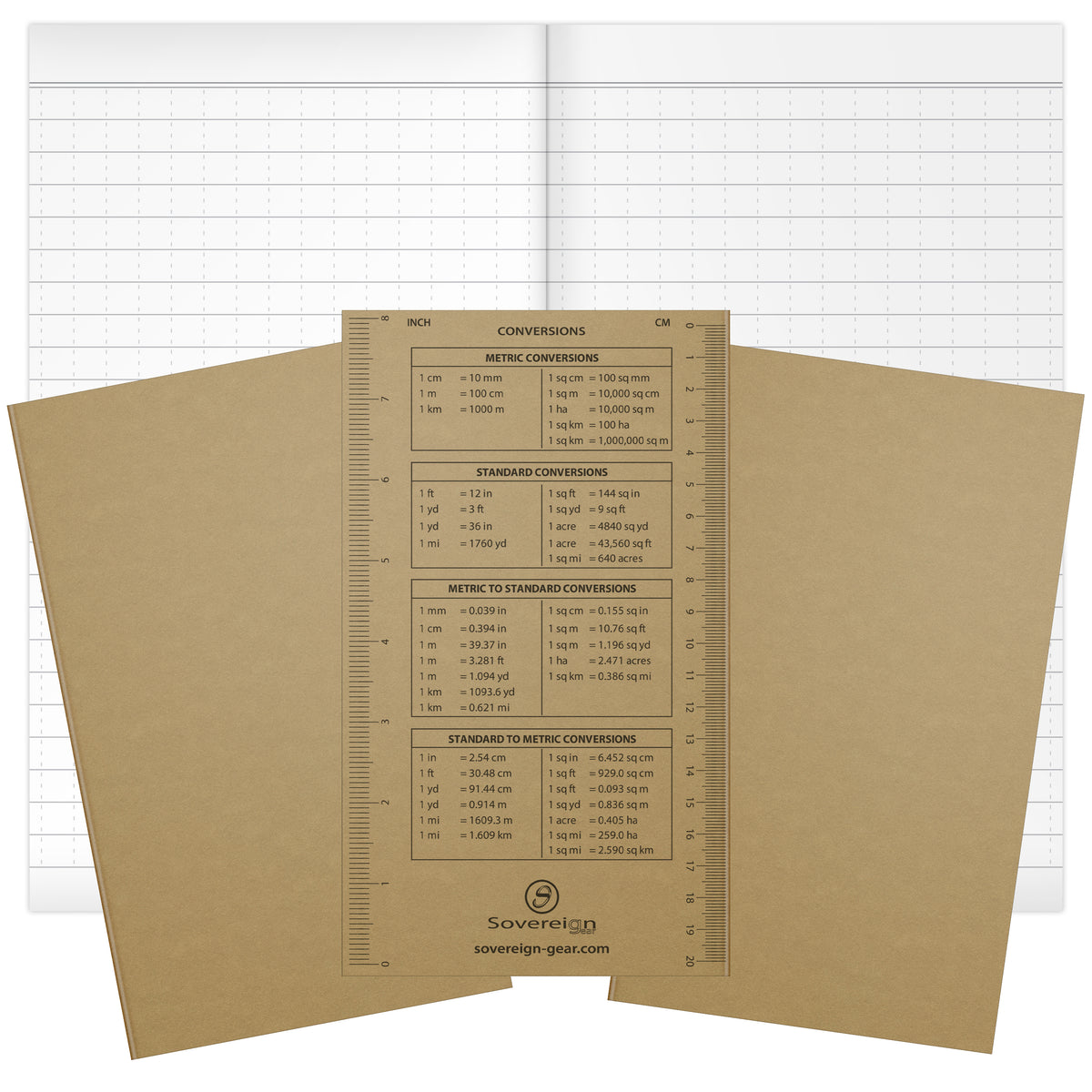 Sovereign-Gear Engineer Field Notebook Refills - 3?Pack Grid Pocket ...