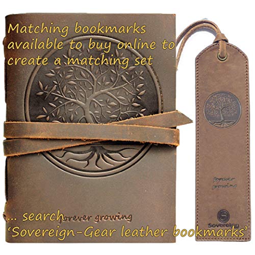 Embossed Leather Journal 8x6 (21x15) A5 Tree of Life Design - 19