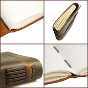 Notizbuch aus Leder Geprägt 8x6 (21x15) A5 Baum des Lebens Design - 8