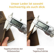 Notizbuch aus Leder Geprägt 8x6 (21x15) A5 Baum des Lebens Design - 2