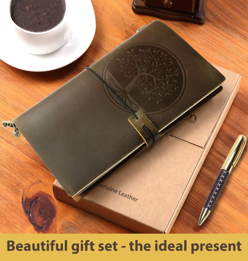 Leather Refillable Travelers Notebook 8.5x4.3 (22x11)   - 12