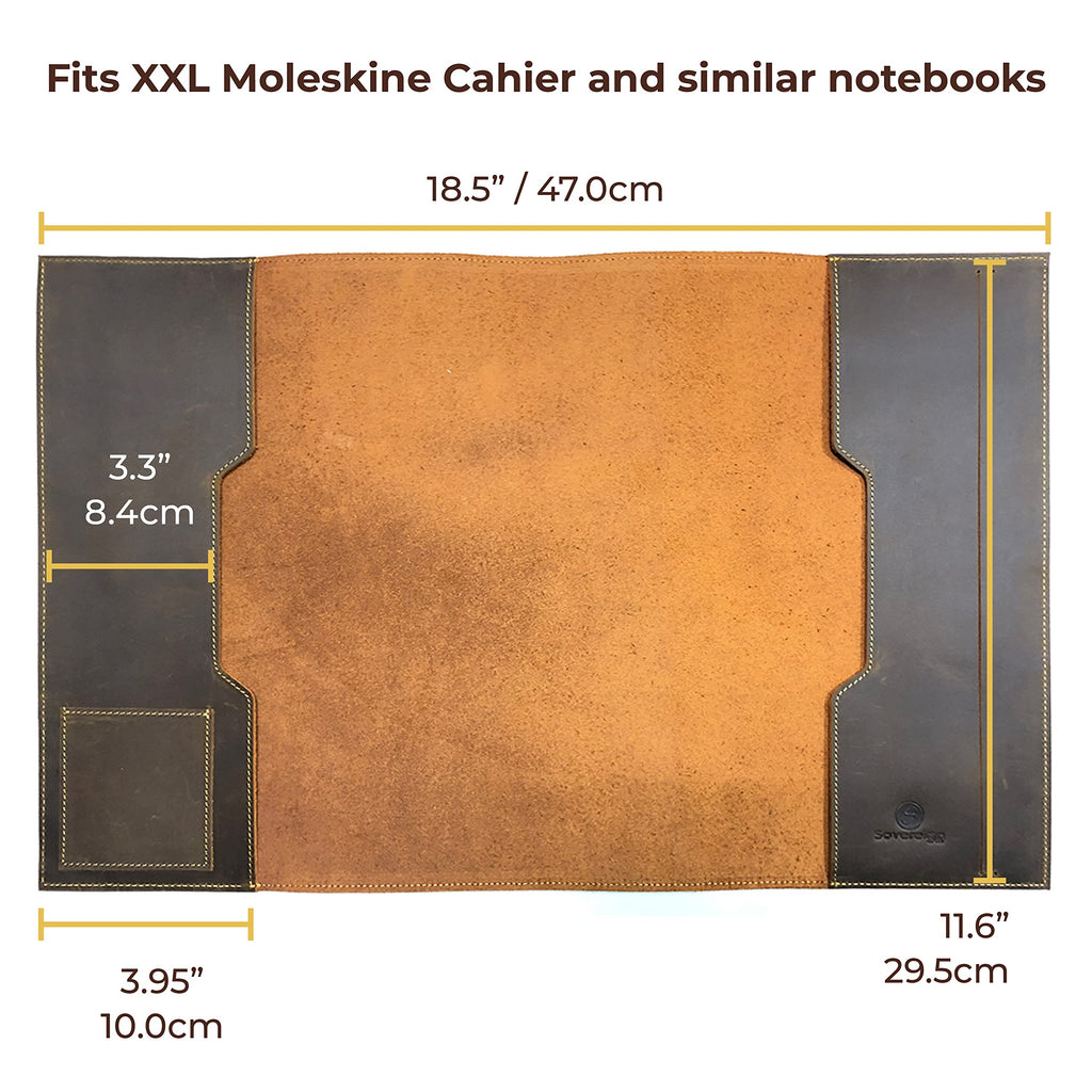 Lederhülle Buchhüllen aus Leder für Moleskine Notizbücher  für Moleskine Cahier Notizbücher Antik Braun - 14