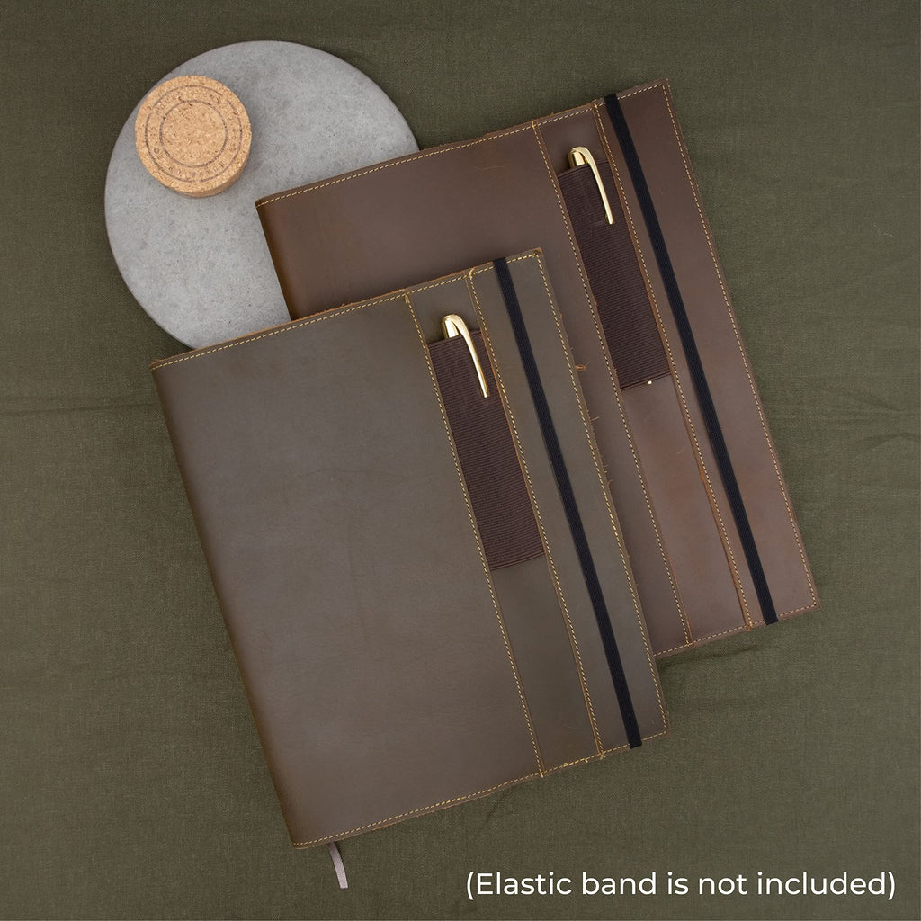 Lederhülle Buchhüllen aus Leder für Moleskine Notizbücher  für Moleskine Cahier Notizbücher Antik Braun - 3